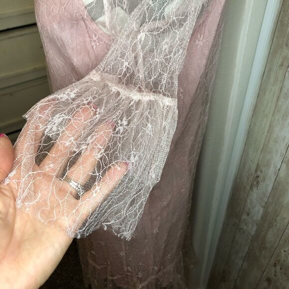 POL Pretty in Pink Lace Lined Dress Medium - Picture 7 of 14